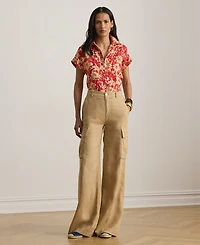 Lauren Ralph Petite Floral Short-Sleeve Shirt