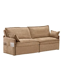 Streamdale Furniture Versatile 3-in-1 Chenille Sleeper Sofa with Storage & Charging