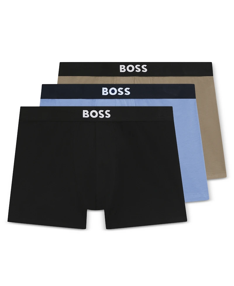 Boss by Hugo Men's 3-Pack Icon Logo Boxer Briefs