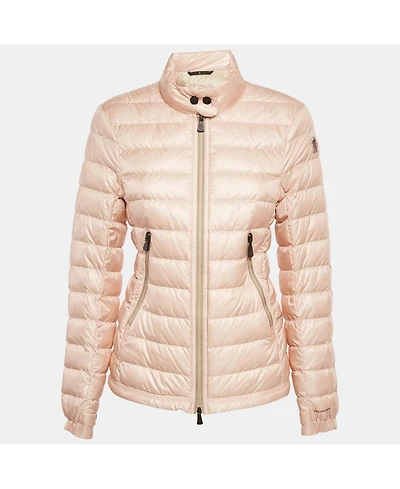 Pre-Owned Moncler Women's Grenoble Light Orange Nylon Day-Namic Down Jacket