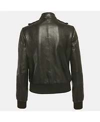 Pre-Owned Dolce & Gabbana Women's Black Leather Biker Jacket