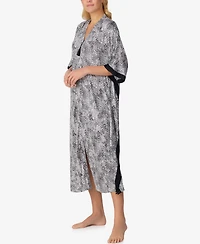 Ellen Tracy Zip-Front Printed Caftan