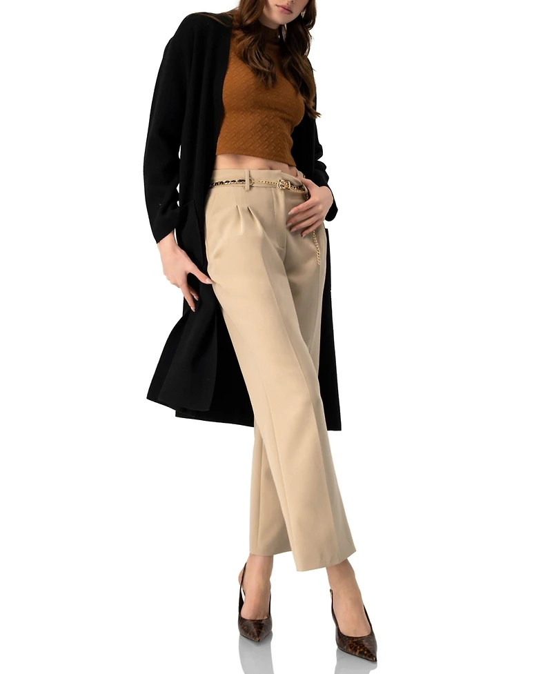 Ivonne Women's Knit Sleeveless Crop Top