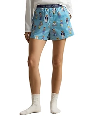 Polo Ralph Lauren Women's All-Over Bear Striped Sleep Boxers