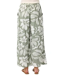 O'Neill Women's Rosalie Floral Wide-Leg Pull-On Pants