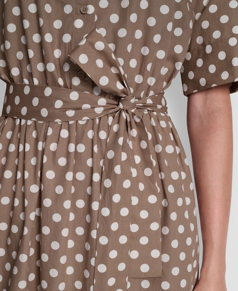 Dkny Women's Collared Midi Shirt Dress