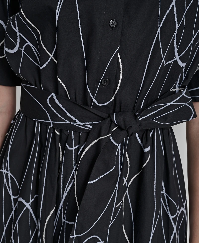 Dkny Women's Collared Midi Shirt Dress