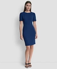 Dkny Women's Crewneck Short Sheath Dress
