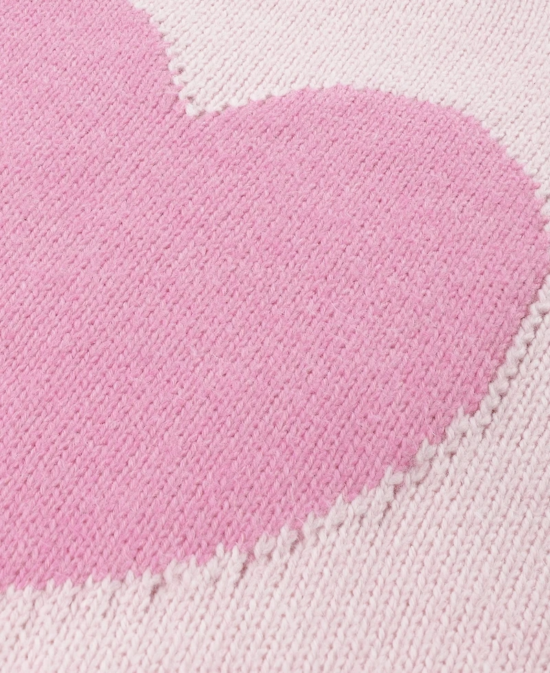 abercrombie kids Girls' Heart Print Oversized Sweater