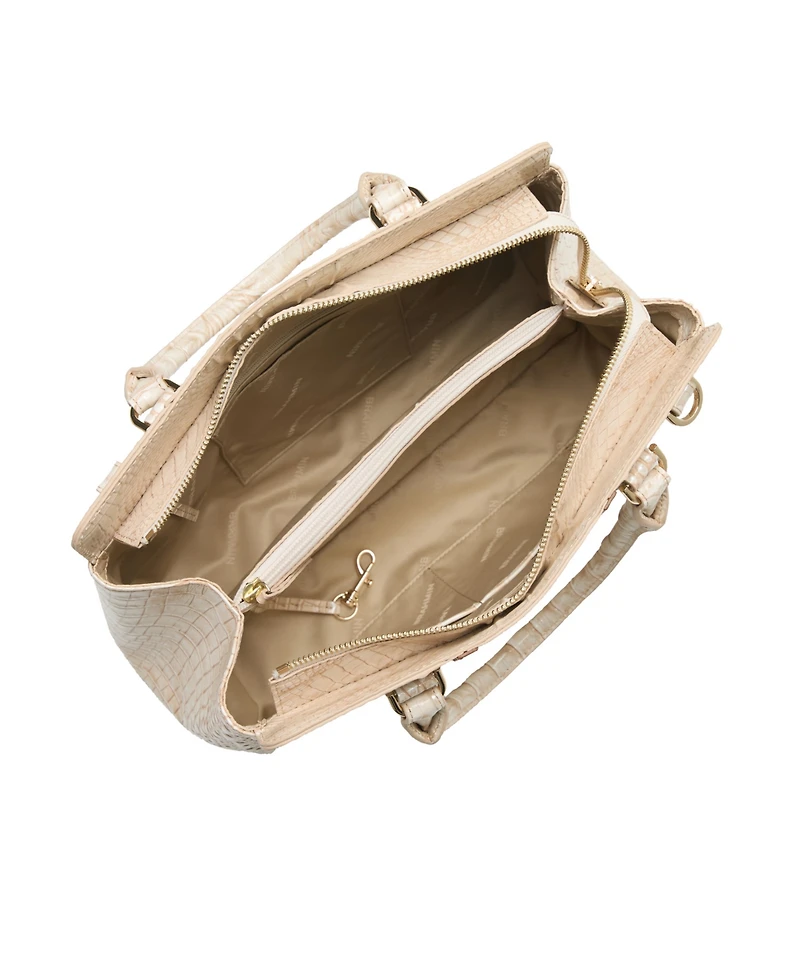 Brahmin Large Finley Leather Satchel Handbag