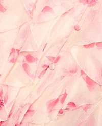 I.n.c. International Concepts Petite V-Neck Ruffled Blouse, Created for Macy's