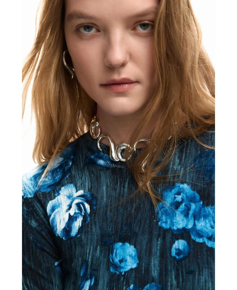 Desigual Women's Lightweight floral sweater