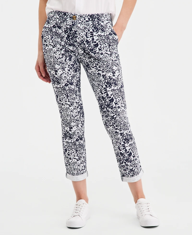 Nautica Jeans Women's Shadow Floral Montauk Ankle Pants