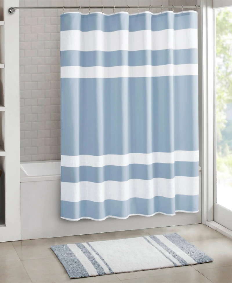 Madison Park Spa Waffle 3M-Scotchgard Shower Curtain