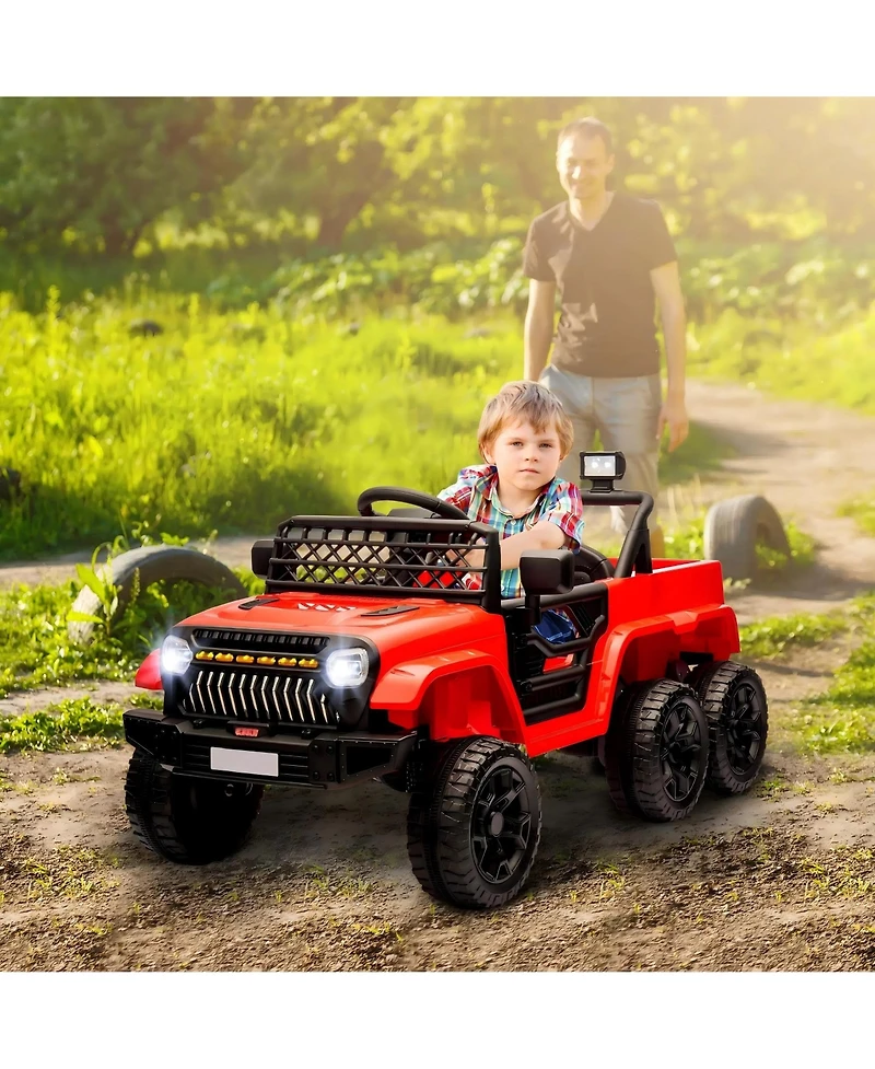 Hongge Kids 12V Electric Ride On Car with Switchable Drive Modes Parent Remote for Ages 3 to 8