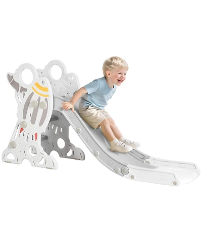 Hongge Kids Indoor Slide with Rocket Theme Non Slip Steps