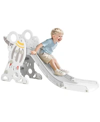 Hongge Kids Indoor Slide with Rocket Theme Non Slip Steps