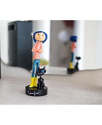 Coraline with Cat Pvc Bobble Figure Statue | Collectible Bobblehead Action Figure, Desk Toy Accessories | Novelty Gifts For Home Office Decor | 6.5 In