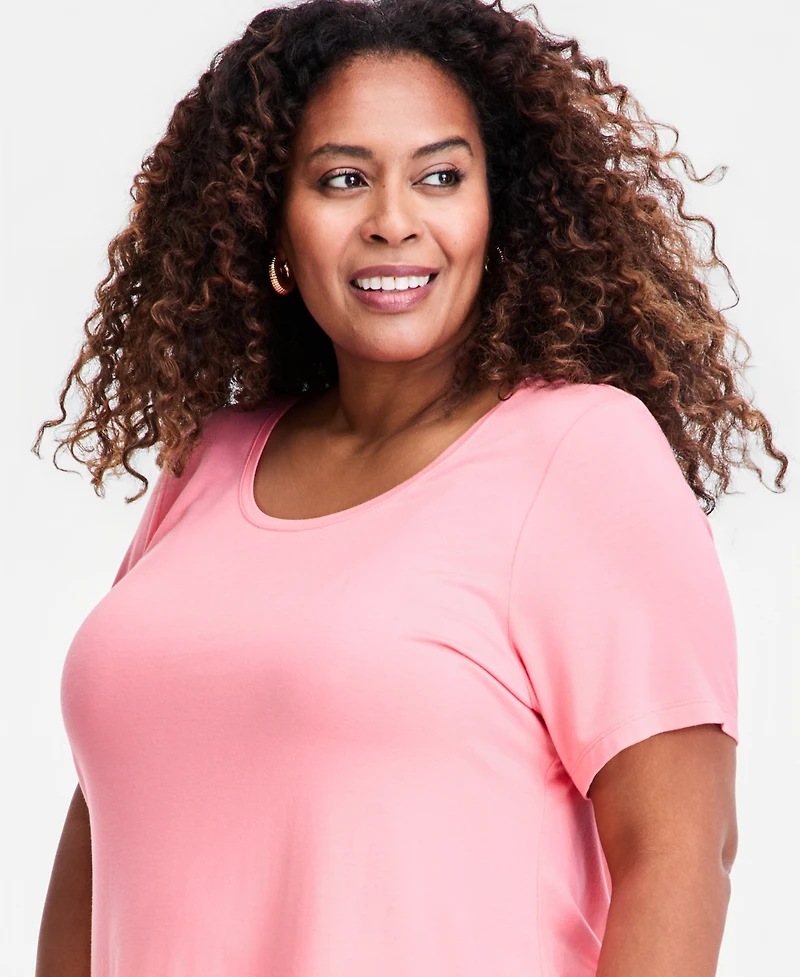 Jm Collection Plus Size Short-Sleeve Top, Created for Macy's