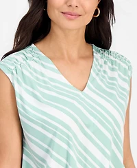I.n.c. International Concepts Petite Printed Dolman-Sleeve Top, Created for Macy's