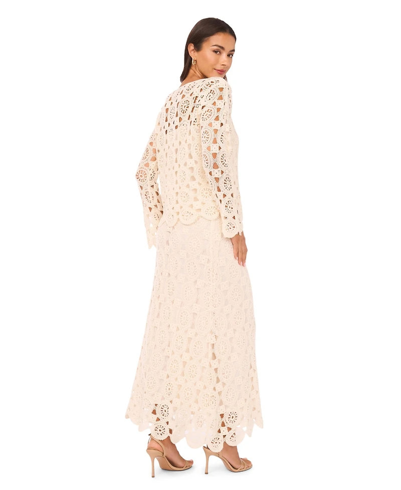 Vince Camuto Women's Crochet Midi Skirt