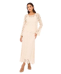 Vince Camuto Women's Crewneck Flared Long Sleeve Top