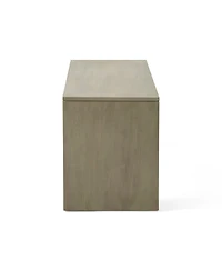 Streamdale Furniture Acacia Wood Dining Bench, Light Gray Oak