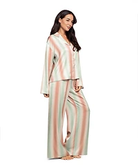 Midnight Bakery Women's Collared Sleep Top & Pants, 2-Piece Set
