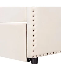 Streamdale Furniture Twin Velvet Upholstered Daybed with Pop Up Trundle