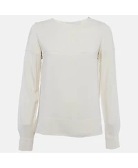Pre-Owned Stella Mccartney Women's Beige Crepe Long Sleeve Blouse