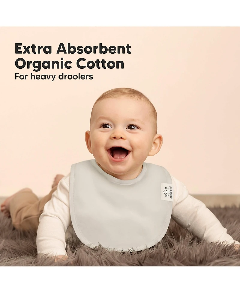 KeaBabies 8pk Baby Bibs for Boy, Baby Drool Bib for Baby Boys and Girls, Infant Teething Bibs