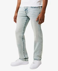 True Religion Men's Ricky Straight Big T Flap Jeans