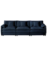 Streamdale Furniture Oversized Deep Seat Sectional Sofa, Modern Chenille Cloud Couch