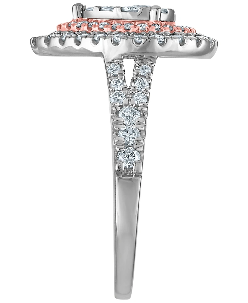 Macy's Diamond (1 ct. t.w.) Bridal Ring in 14k Two-Tone Gold