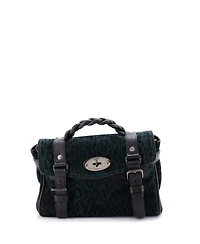 Pre-Owned Mulberry Mini Alexa Satchel Nm Printed Suede and Leather