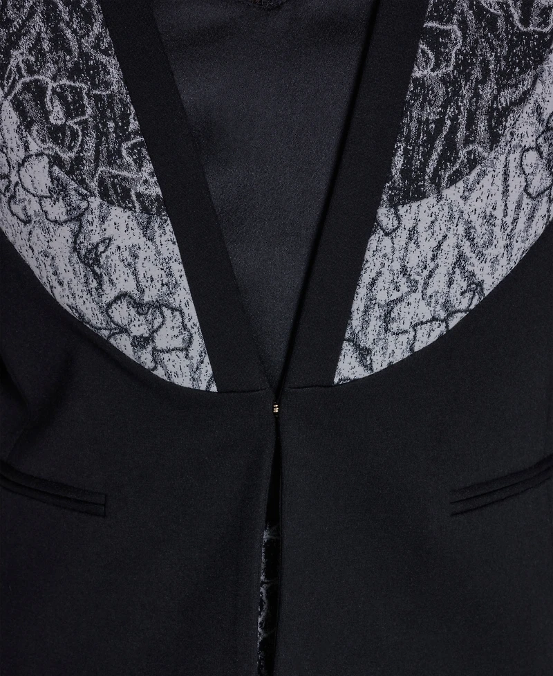 Bcbg Women's V-Neck Printed Wrap Jacket