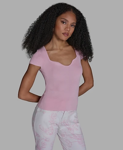 Bcbg Women's Sweetheart Neck Slim Fit Top