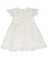 Rare Editions Baby Girls' Check Peter Pan Collar Flutter Sleeve Dress and Panty, 2-Piece Set