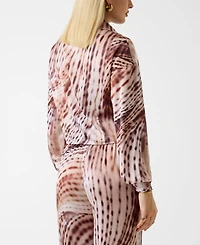 Guess Women's Tie-Front Printed Shirt