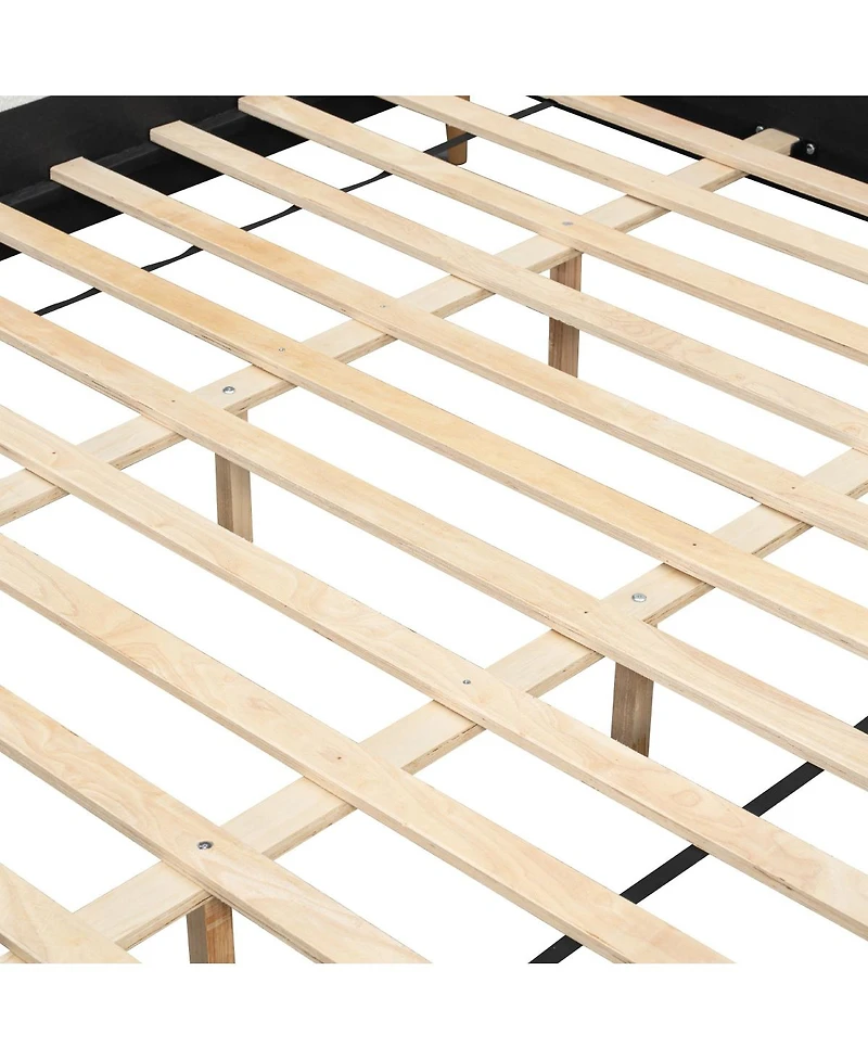 Streamdale Furniture California King Boucle Upholstered Bed Frame