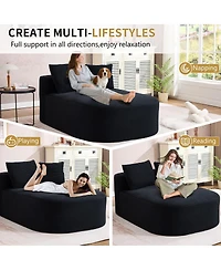 Streamdale Furniture 67.5" Indoor Corduroy Oversized Sleeper Sofa with Deep Seat Lounge