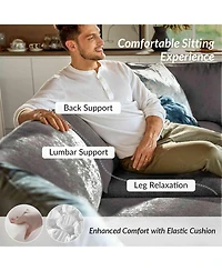 Hulala Home Terencio 132" Modern Modular Storage Sectional Sofa with Hassle-free Assembly