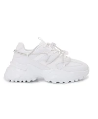 Berness Branch Mixed Material Lace-Up Sneakers