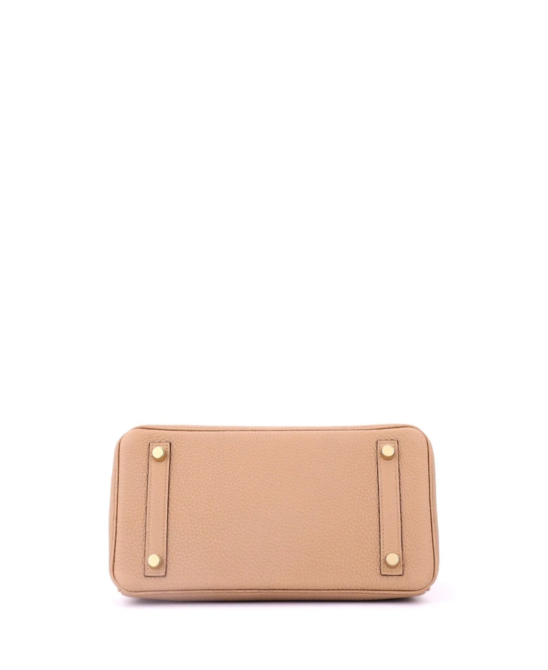 Pre-Owned HERMES Birkin 25 Handbag Brown Togo with Gold Hardware