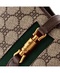 Pre-Owned Balenciaga Mini x Gucci The Hacker Project Jackie 1961 Hobo Bb Coated Canvas