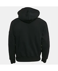 Pre-Owned Moncler Men's X Adidas Black Cotton Knit Puffer Trim Hoodie