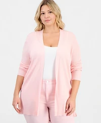 Jones New York Plus Sutton Open-Front Cardigan