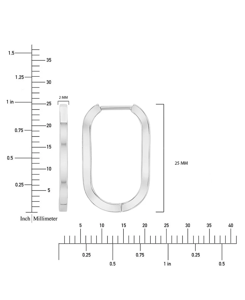 Roxy Waterproof Yellow 25mm Oval Hoop Earrings