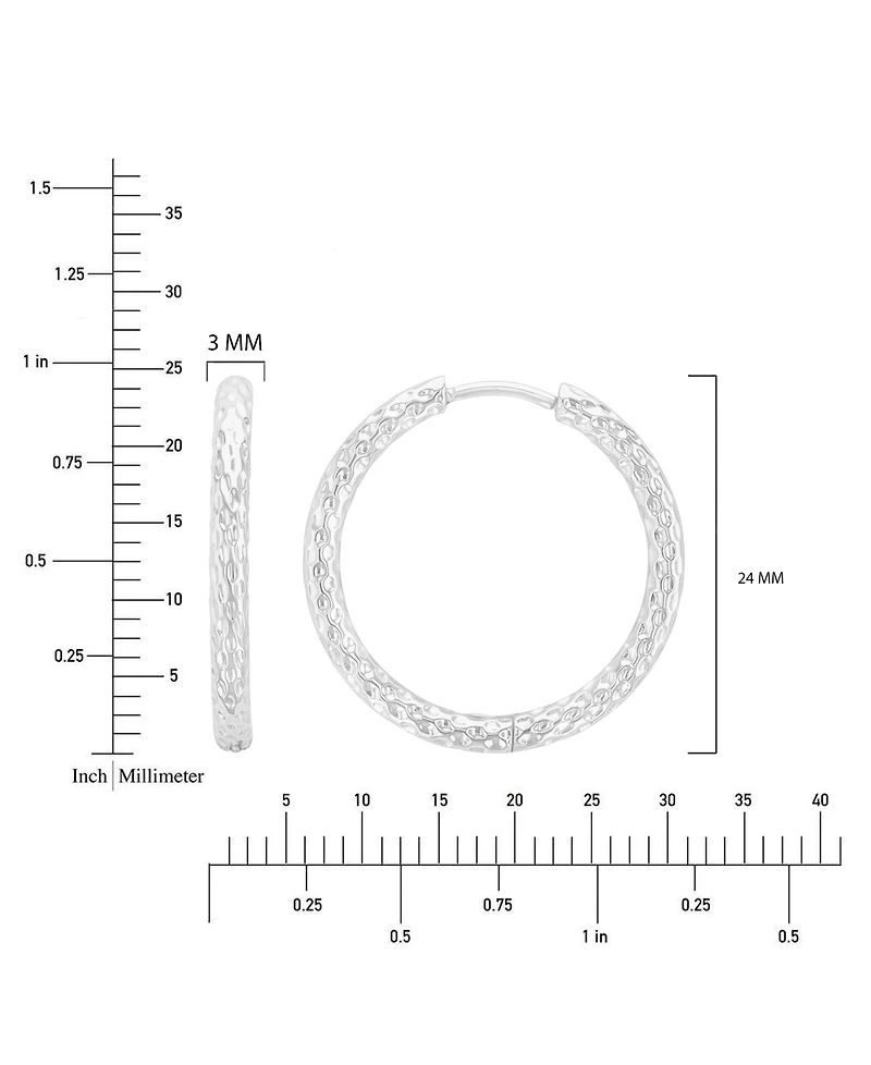 Roxy Waterproof Yellow 24mm Hoop Earrings