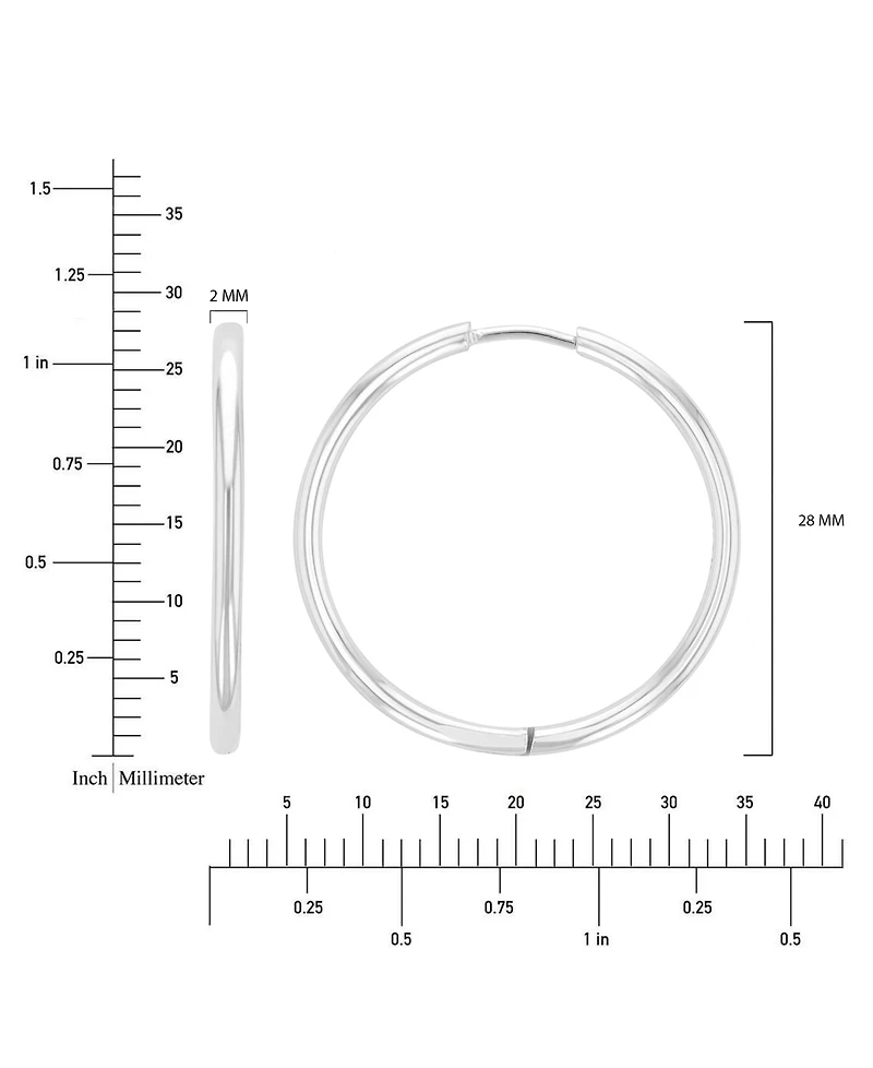 Roxy Waterproof Yellow 28mm Hoop Earrings